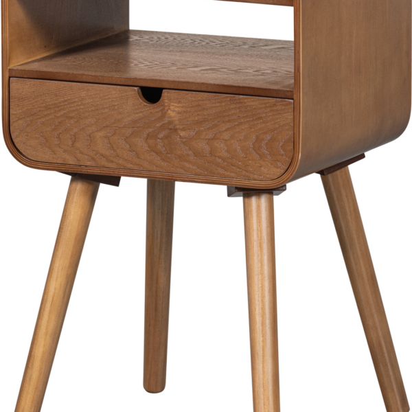 Natbord/sengebord WOOOD Collection vægmonteret svævende lakeret MDF natur H54ÃB36ÃD30 cm FSC Mix